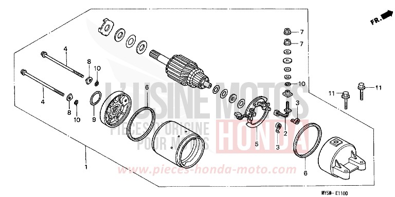 ANLASSER von CB1300 Super Bold'or ABS SCHWARZ (NH1F) von 1999